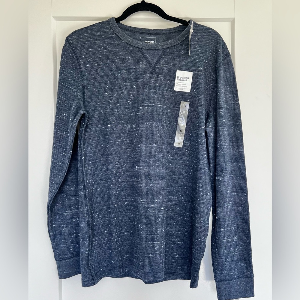 Men’s Navy Blue Long Sleeve Shirt - Size M